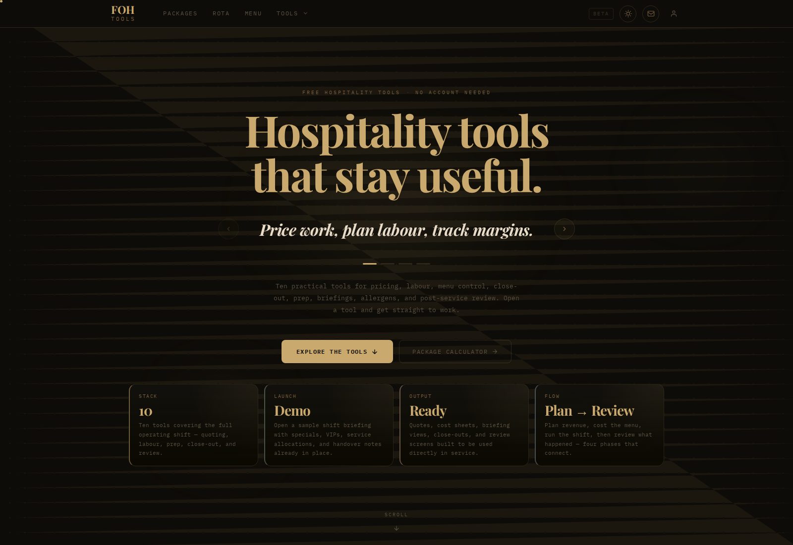 FOH Tools restaurant toolkit